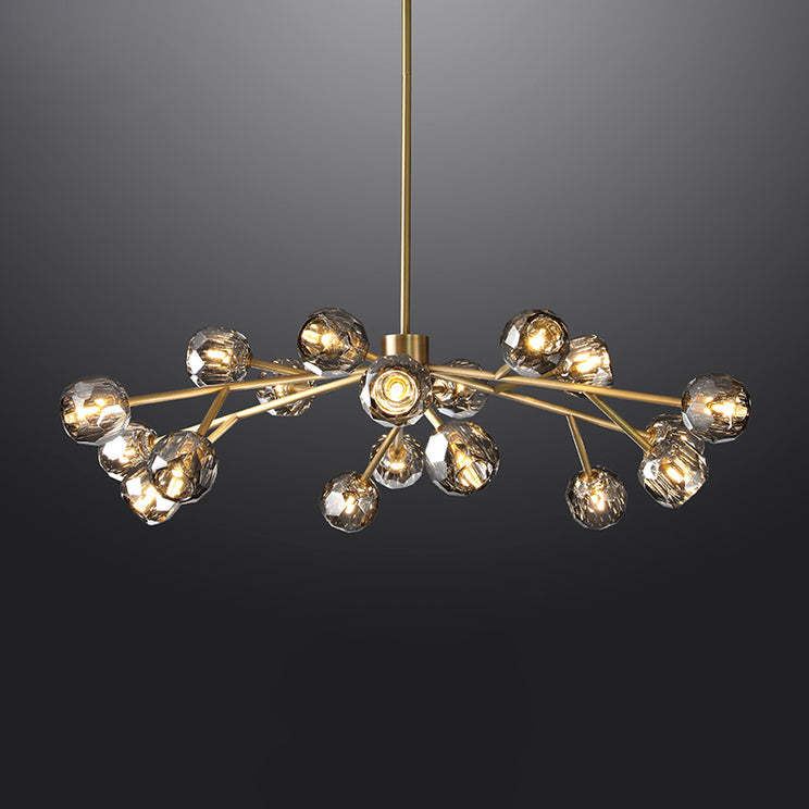 Bille Crystal Ball Round Chandelier 48" K9 Crystal
