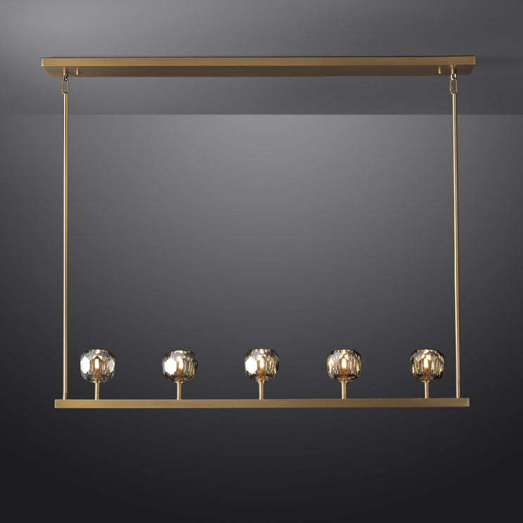 Bille Crystal Ball Linear Chandelier 48"