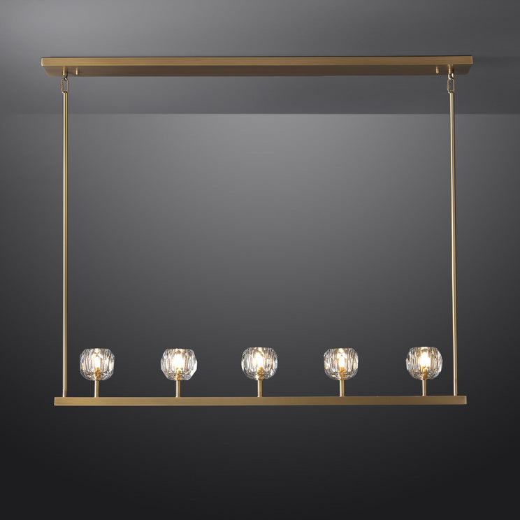 Bille Crystal Ball Linear Chandelier 48"