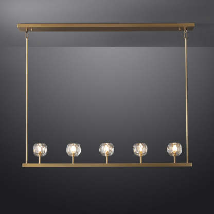 Bille Crystal Ball Linear Chandelier 48"