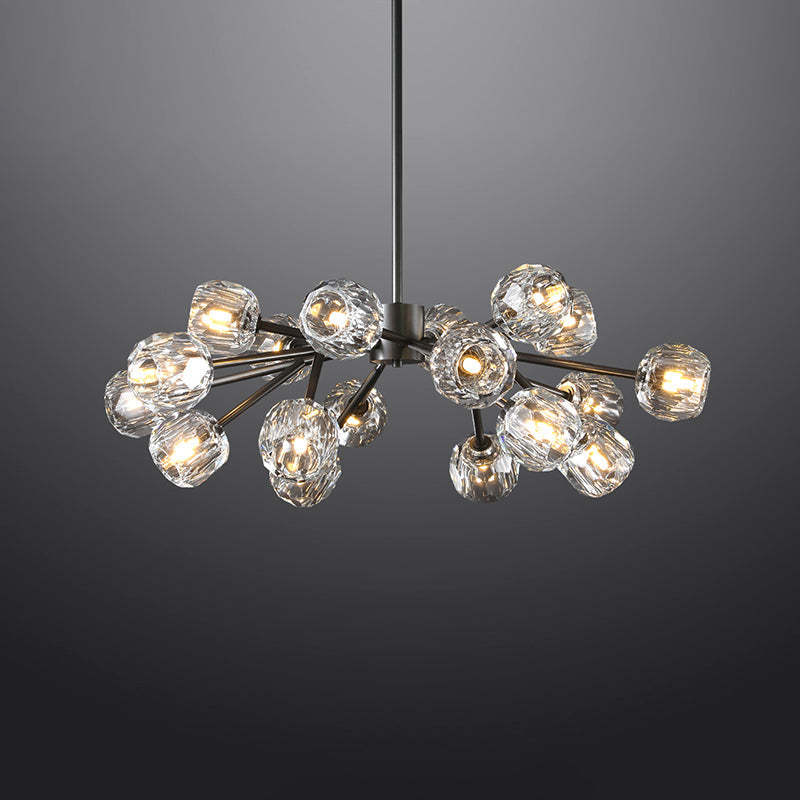 Bille Crystal Ball Round Chandelier 36"