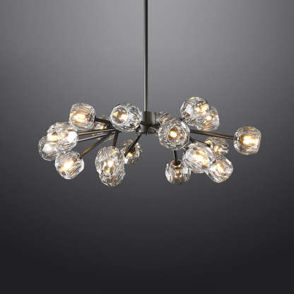 Bille Crystal Ball Round Chandelier 36"
