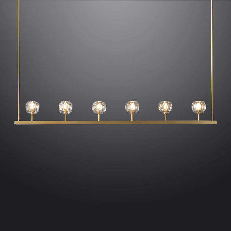 Bille Crystal Ball Linear Chandelier 60"