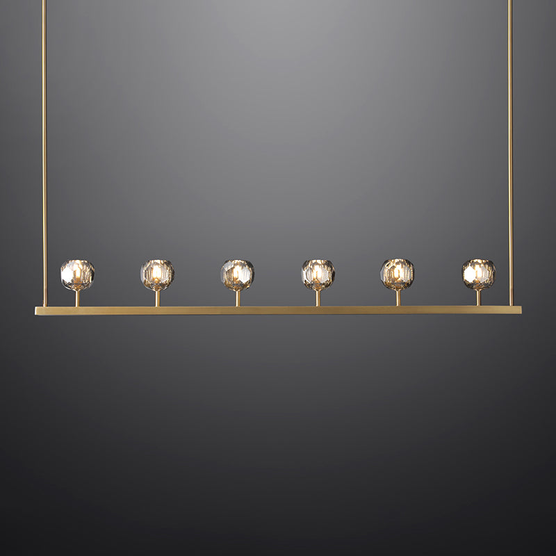 Bille Crystal Ball Linear Chandelier 60"