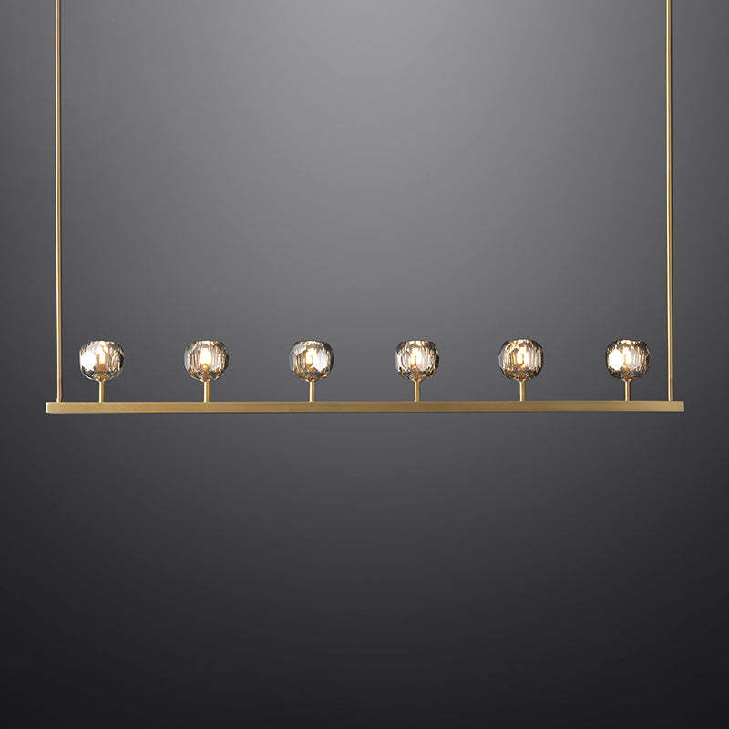 Bille Crystal Ball Linear Chandelier 60"