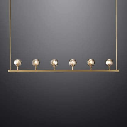 Bille Crystal Ball Linear Chandelier 60"