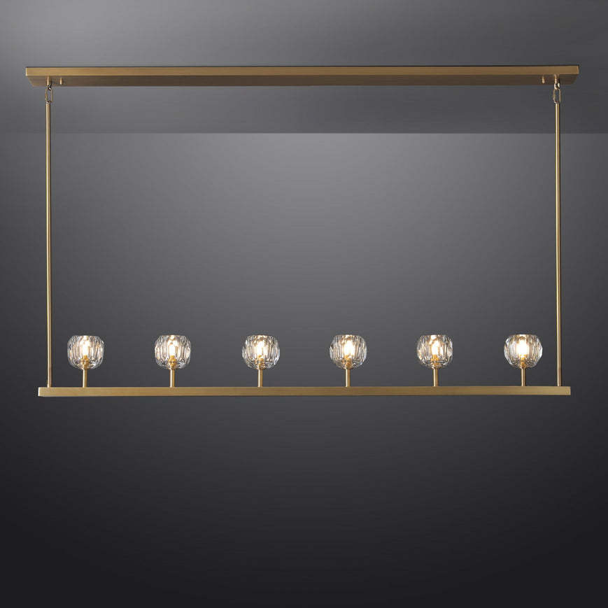Bille Crystal Ball Linear Chandelier 60"