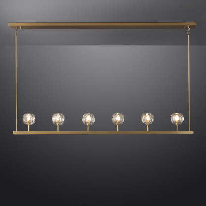 Bille Crystal Ball Linear Chandelier 60"
