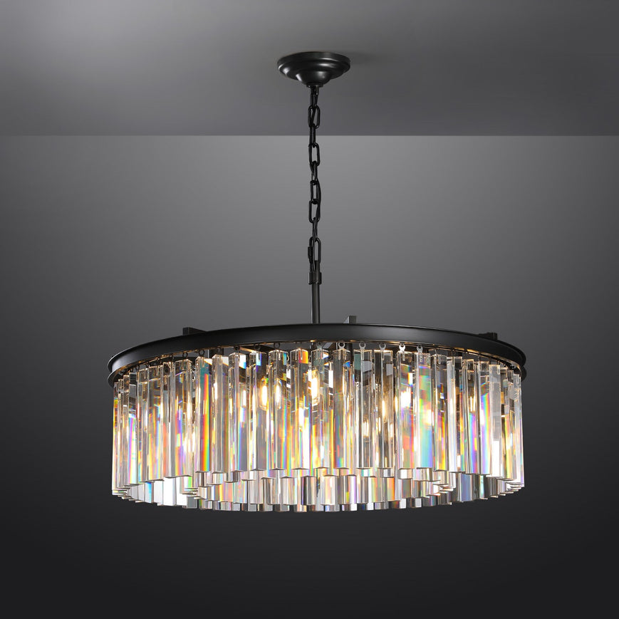Rhysis Crystal Round Chandelier 43"