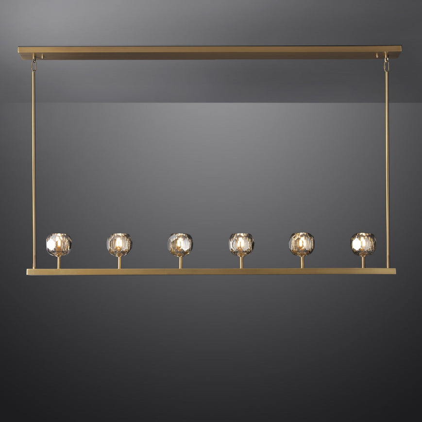 Bille Crystal Ball Linear Chandelier 60"