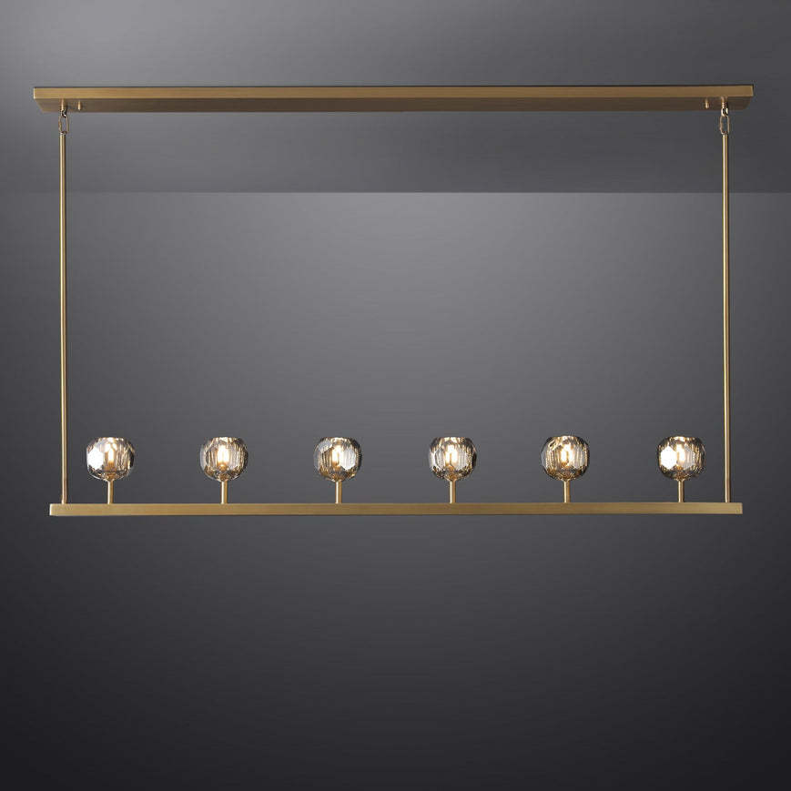 Bille Crystal Ball Linear Chandelier 60"