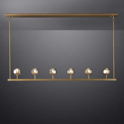 Bille Crystal Ball Linear Chandelier 60"