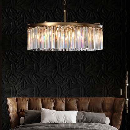 Rhysis Crystal Round Chandelier 43"