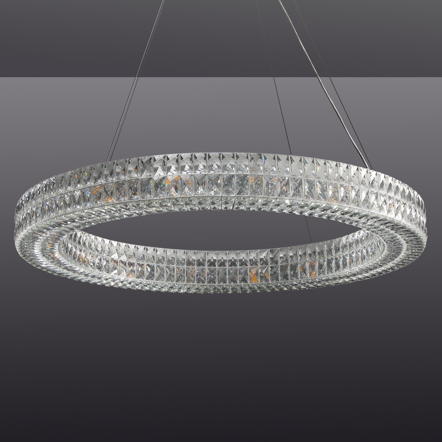 Clear Crystal Ring Chandelier