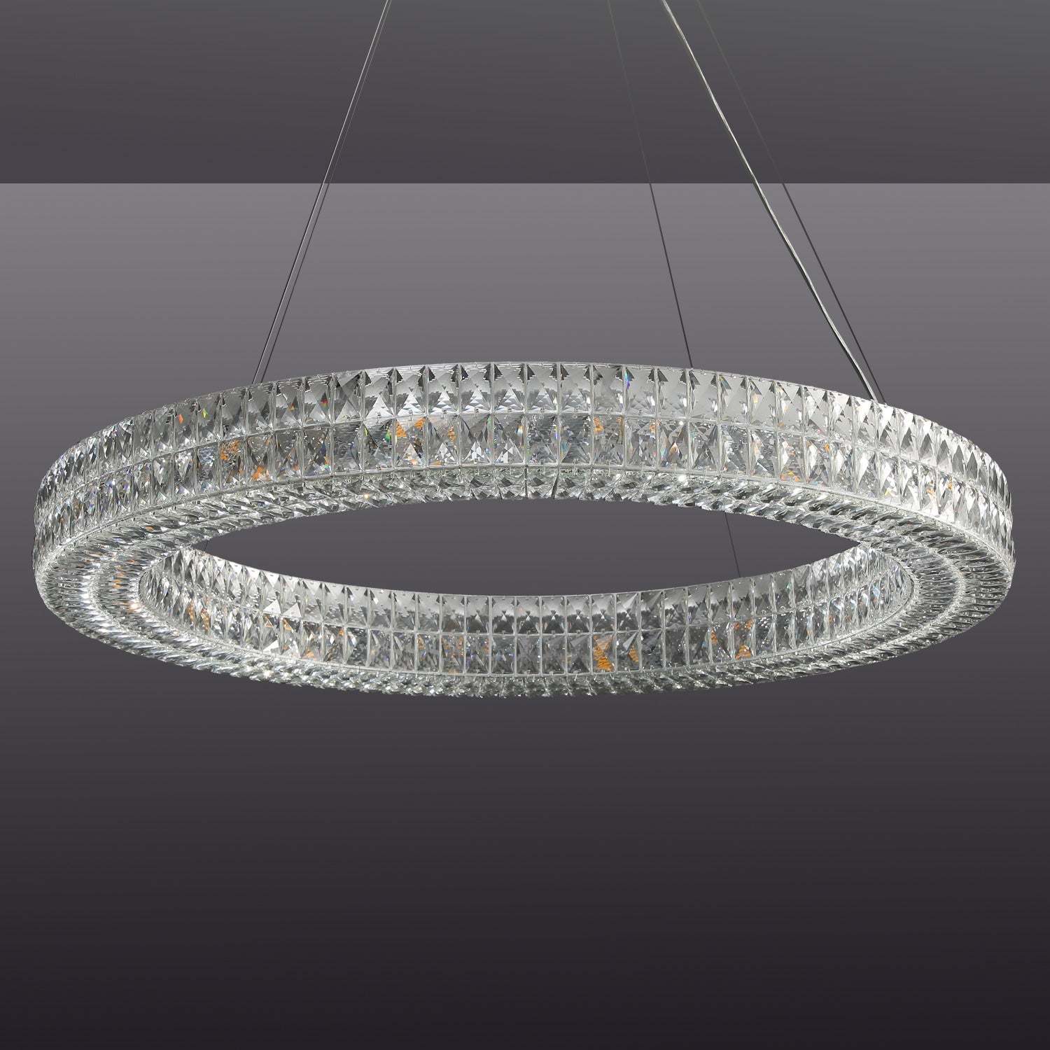 Clear Crystal Ring Chandelier