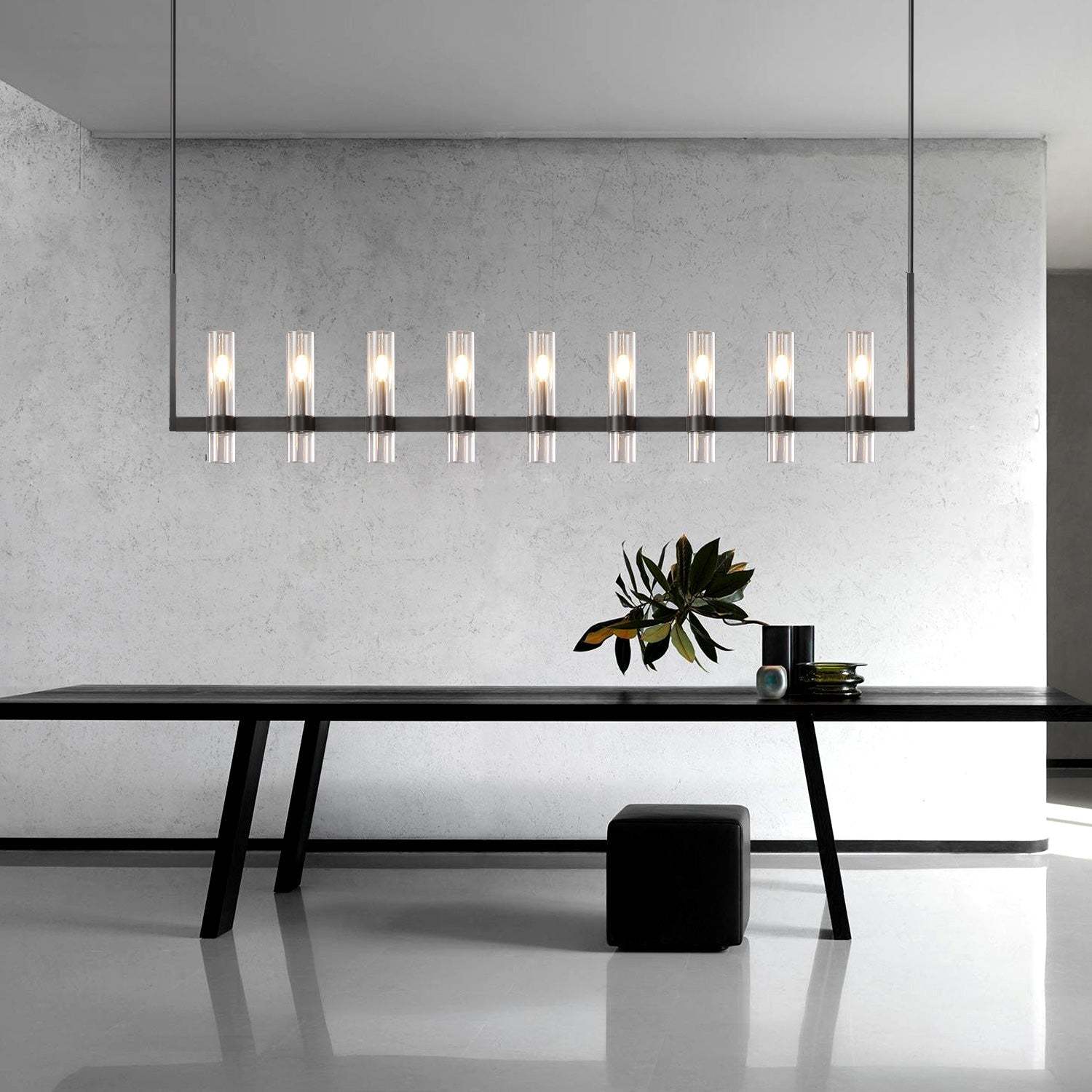 Ravalle Glass Linear Chandelier 72" L