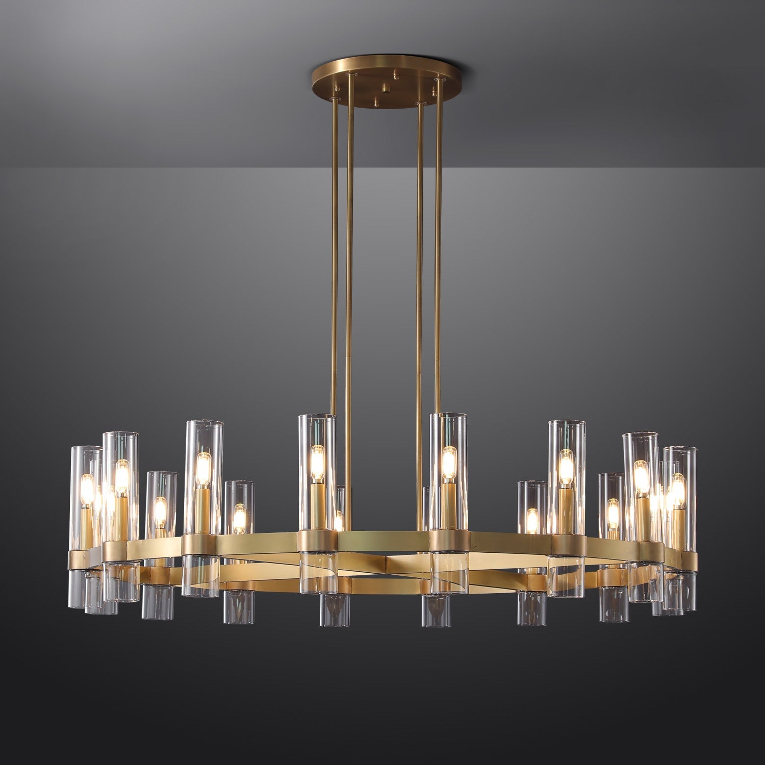 Ravalle Glass Round Chandelier 48"