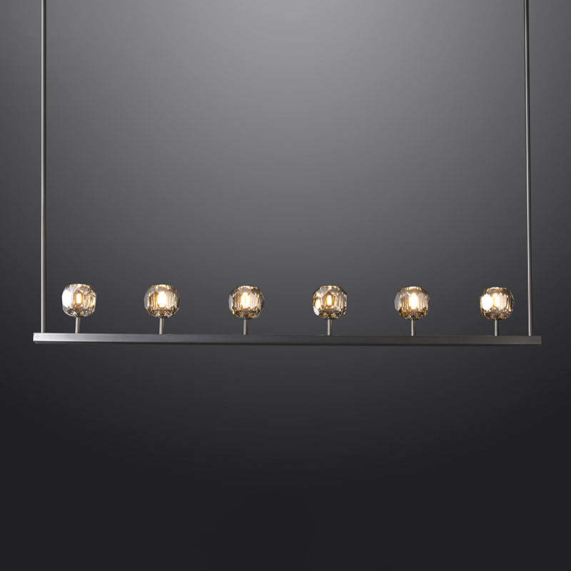 Bille Crystal Ball Linear Chandelier 60"