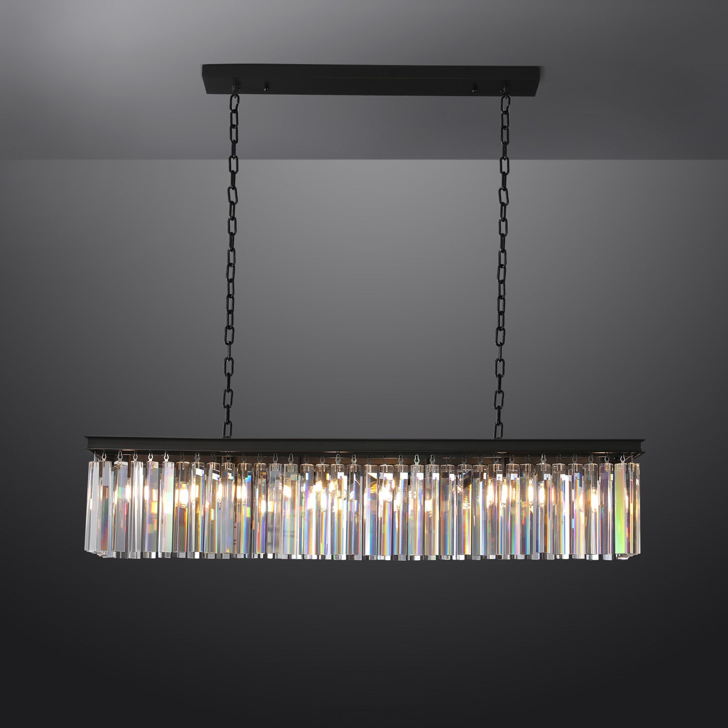 Rhysis Crystal Rectangular Chandelier