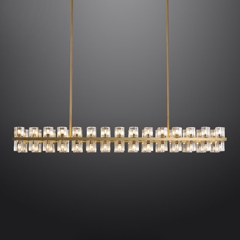 Arcahonk Crystal Rectangular Chandelier 54" 72"