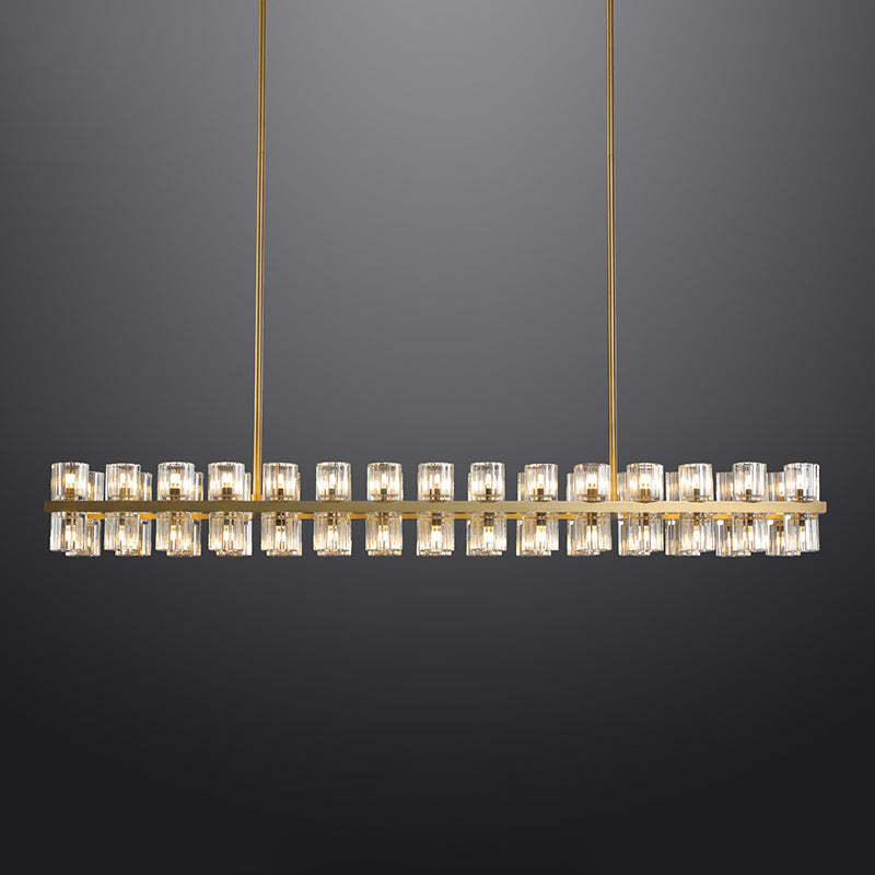 Arcahonk Crystal Rectangular Chandelier 54" 72"