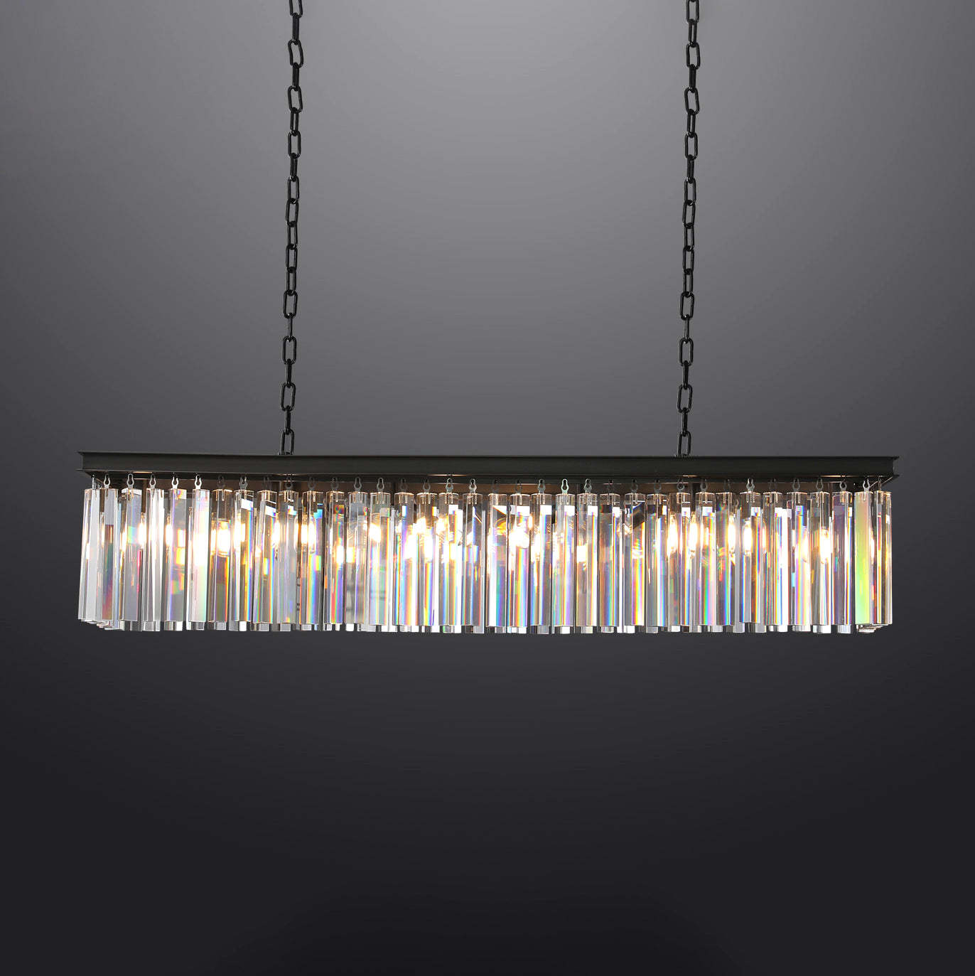 Rhysis Crystal Rectangular Chandelier