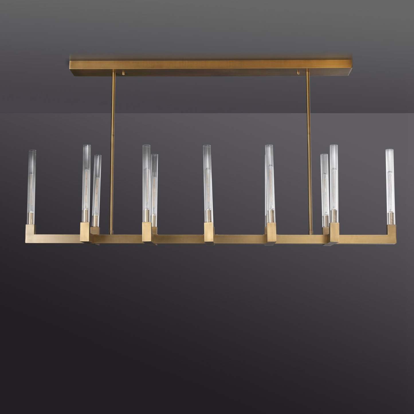 Candlestack Linear Chandelier 67"Linear