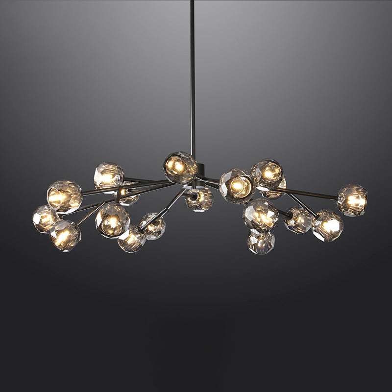 Bille Crystal Ball Round Chandelier 48" K9 Crystal