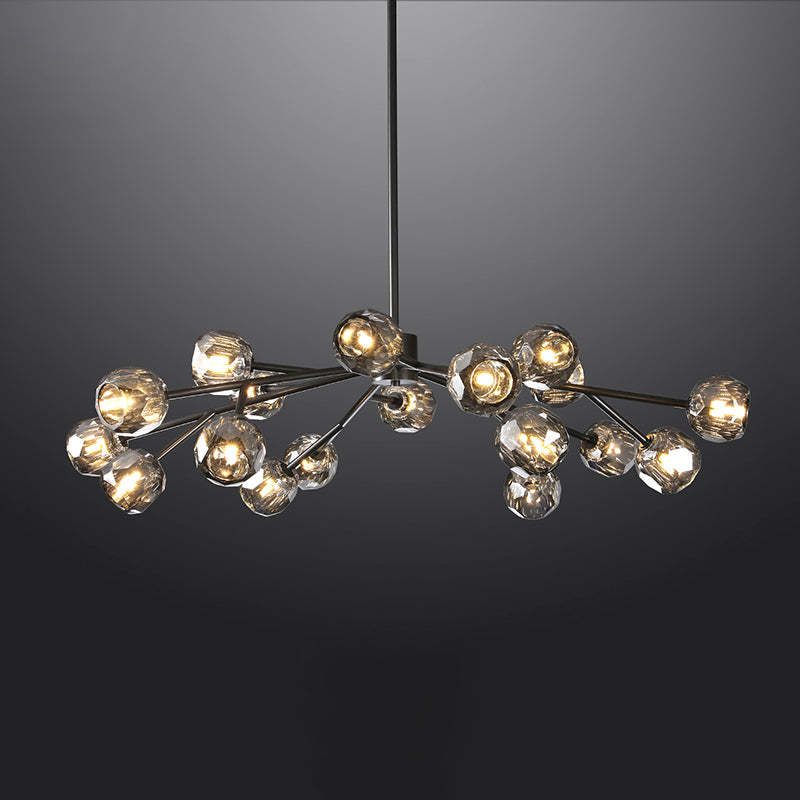 Bille Crystal Ball Round Chandelier 48" K9 Crystal