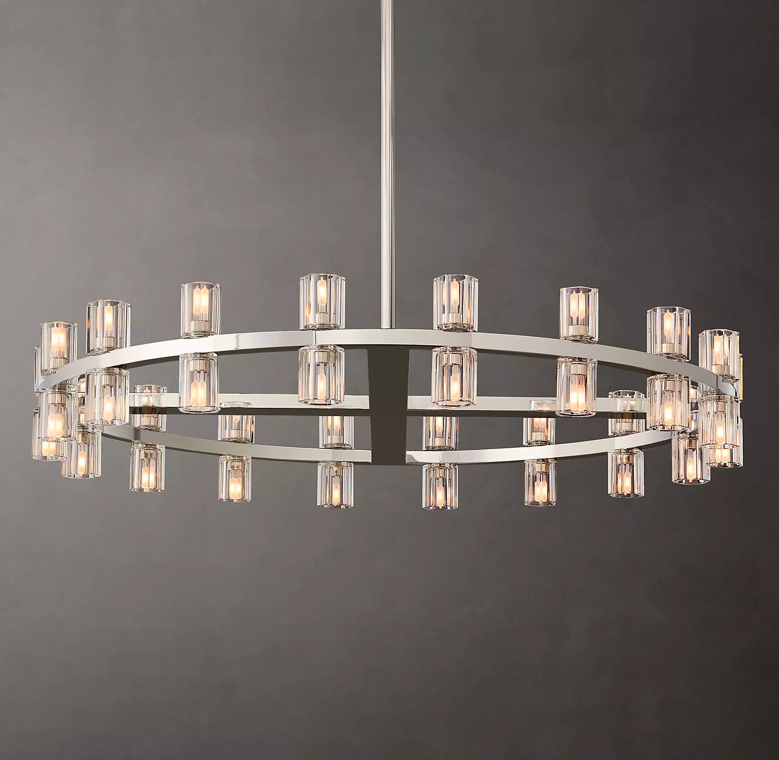 Arcahonk Crystal Round Chandelier 36"