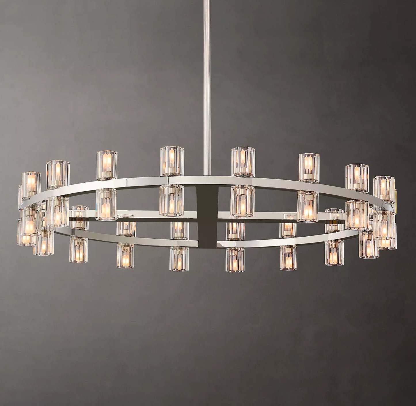 Arcahonk Crystal Round Chandelier 36"