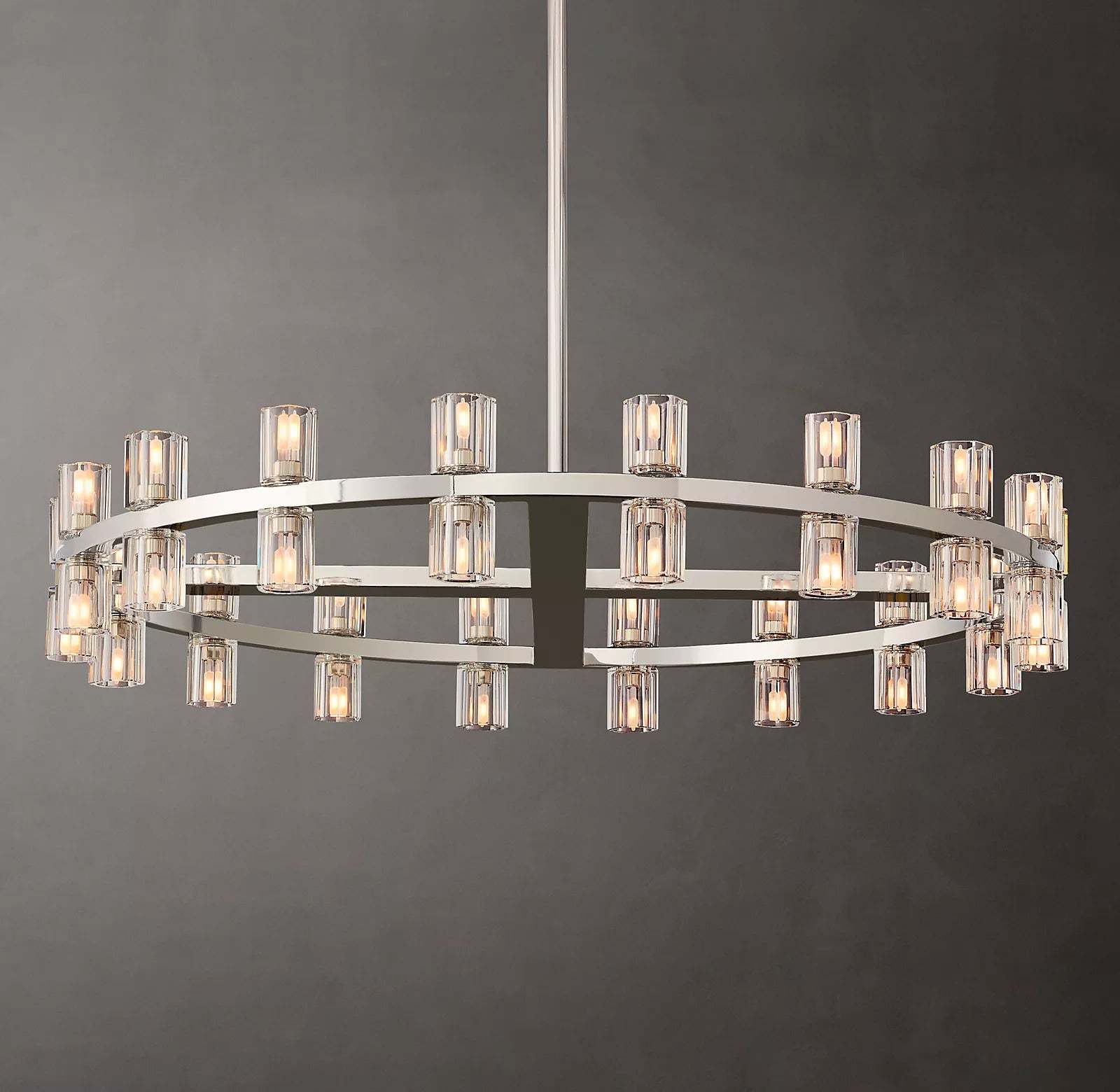 Arcahonk Crystal Round Chandelier 36"