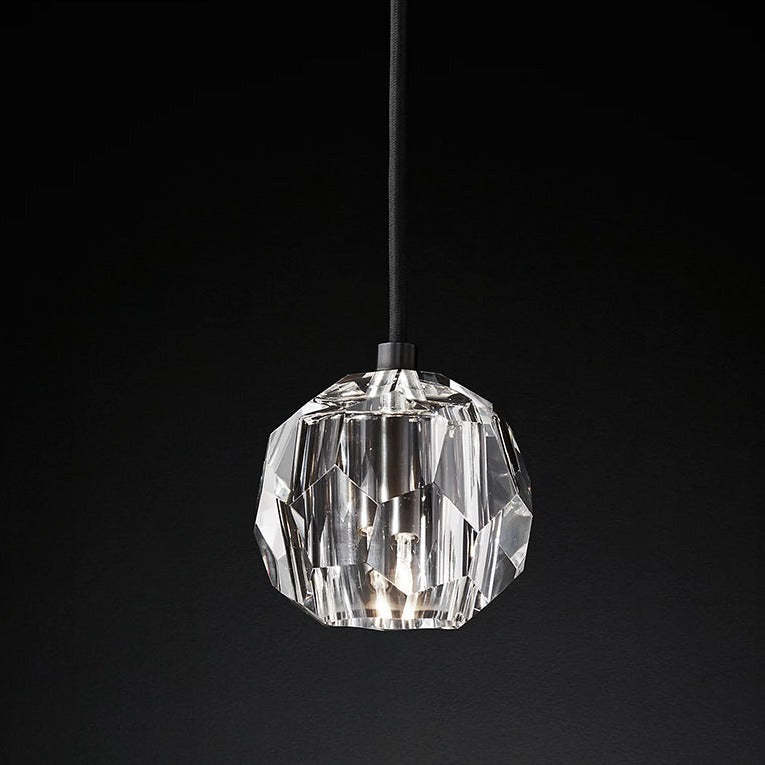 Bille Clear Crystal Double Ball  Pendant Lighting