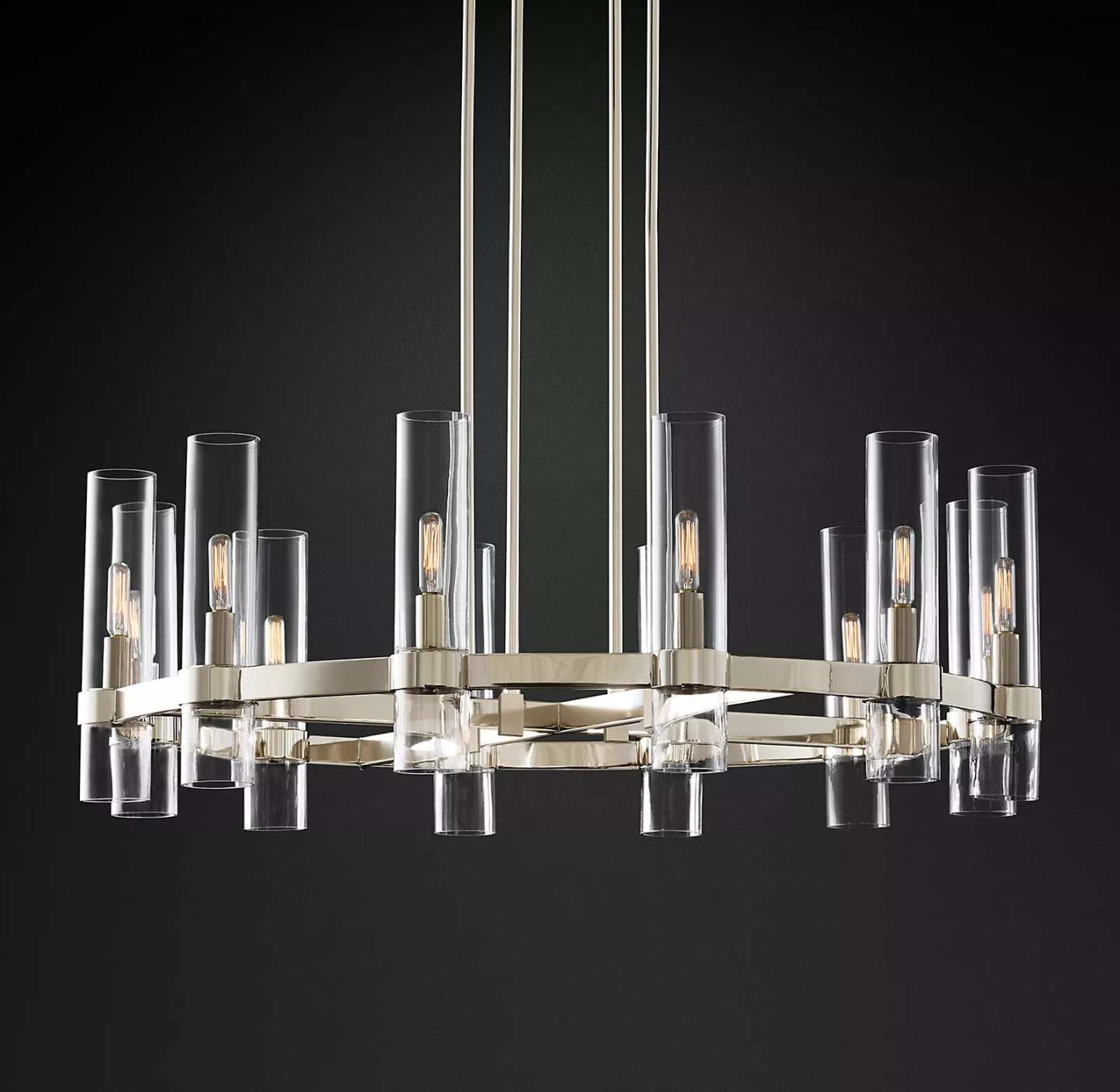 Ravalle Glass Round Chandelier 36"