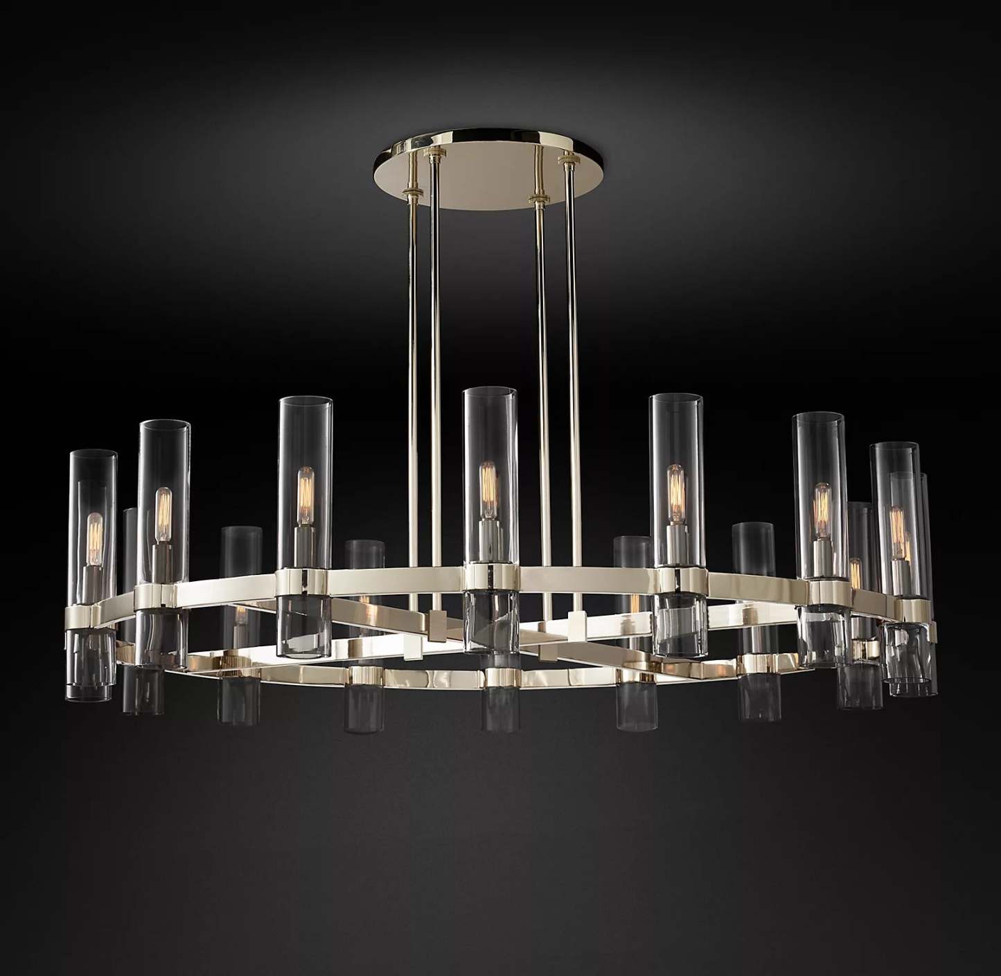 Ravalle Glass Round Chandelier 48"