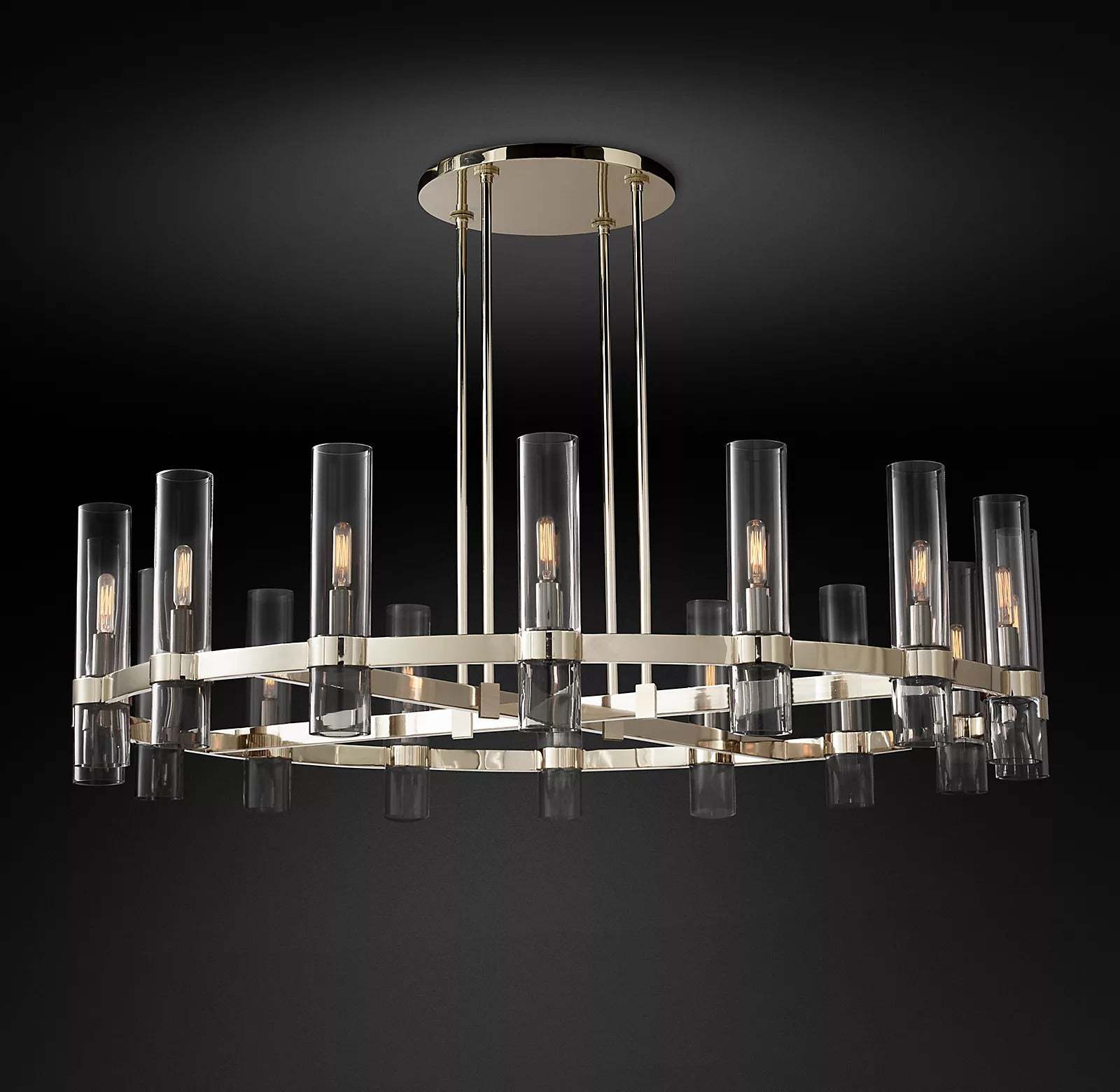 Ravalle Glass Round Chandelier 48"