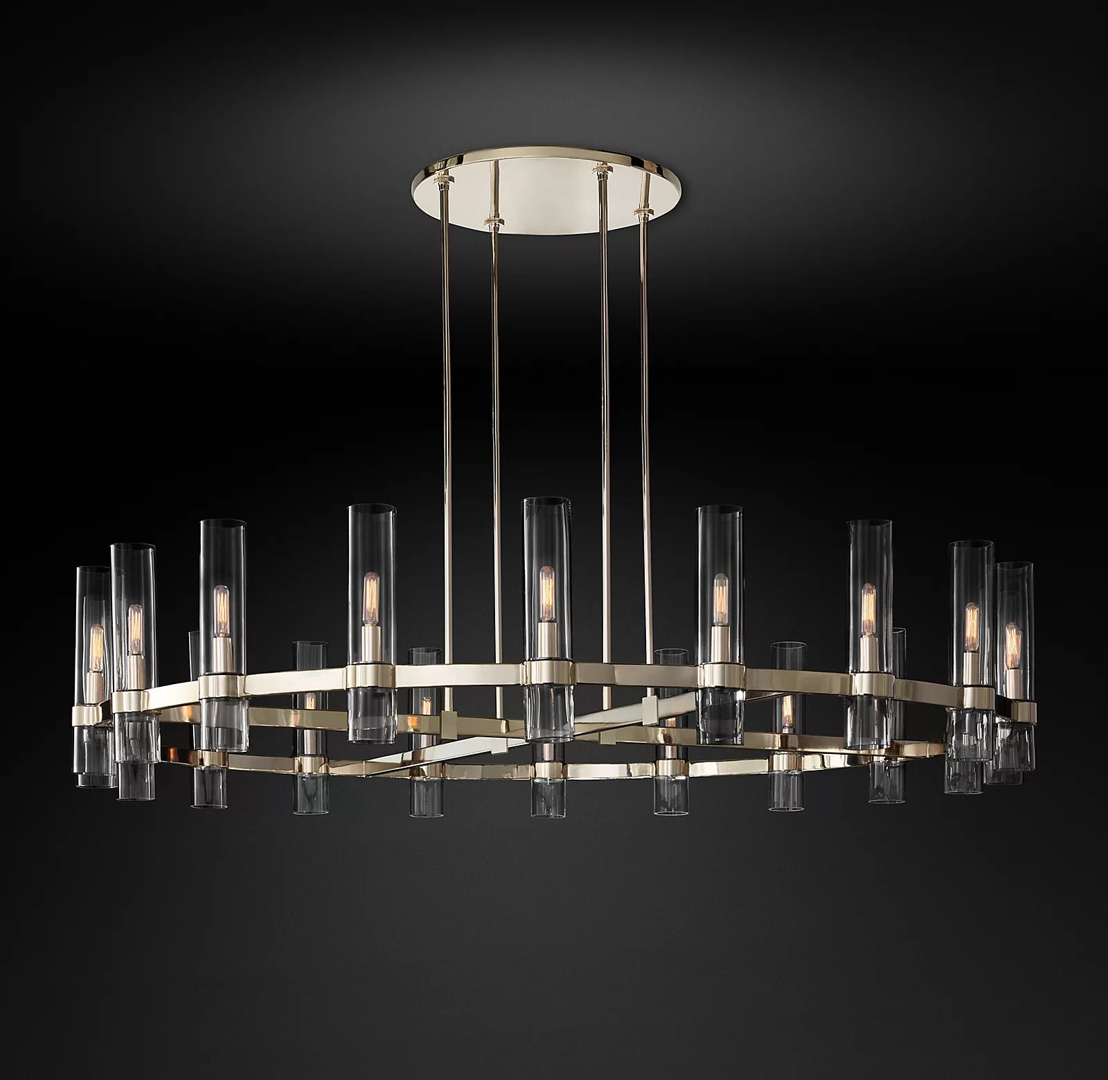 Ravalle Glass Round Chandelier 60"
