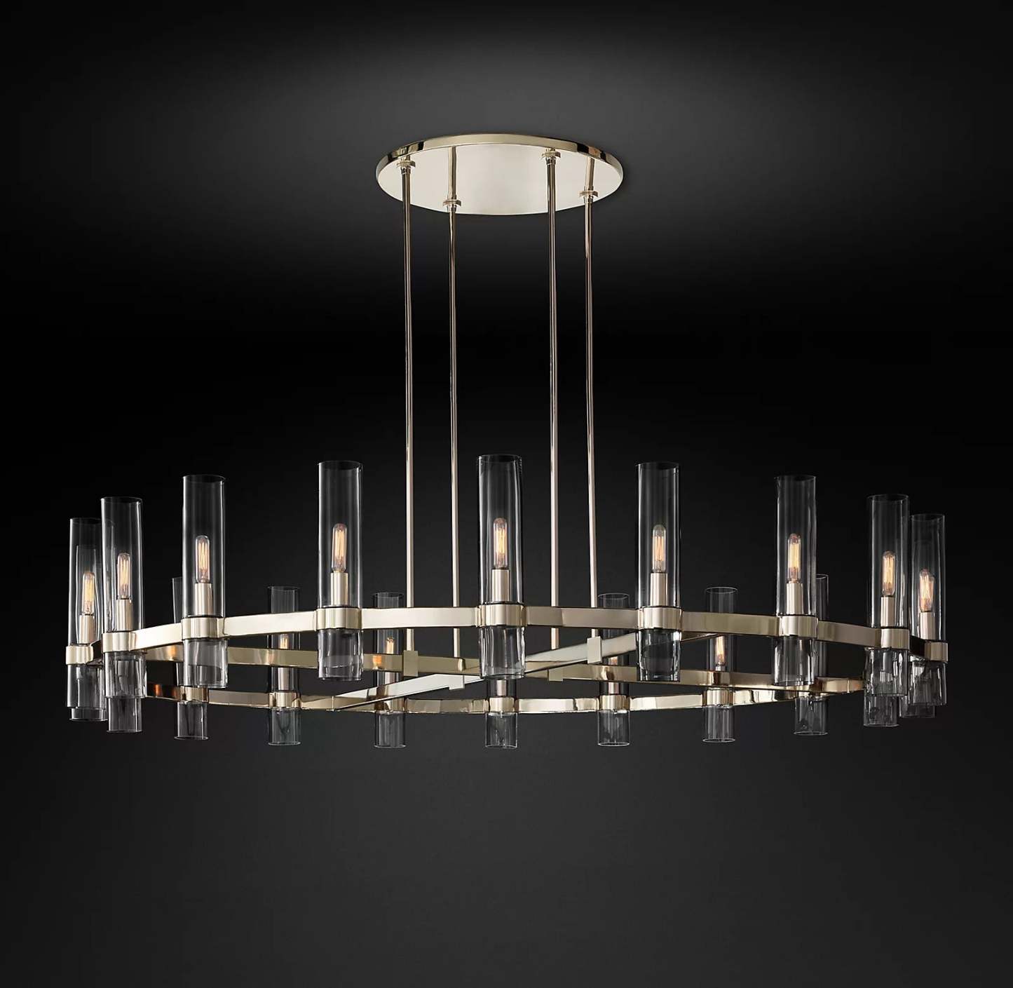 Ravalle Glass Round Chandelier 60"