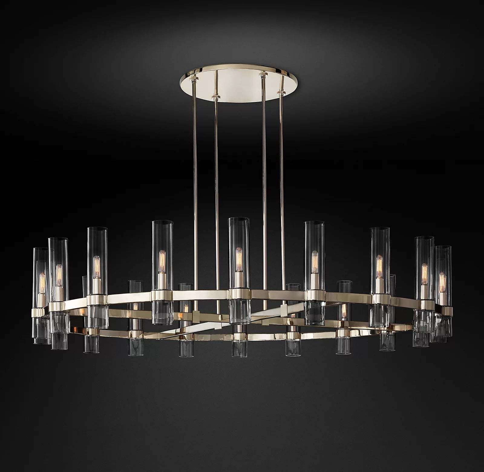 Ravalle Glass Round Chandelier 60"
