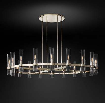 Ravalle Glass Round Chandelier 60"