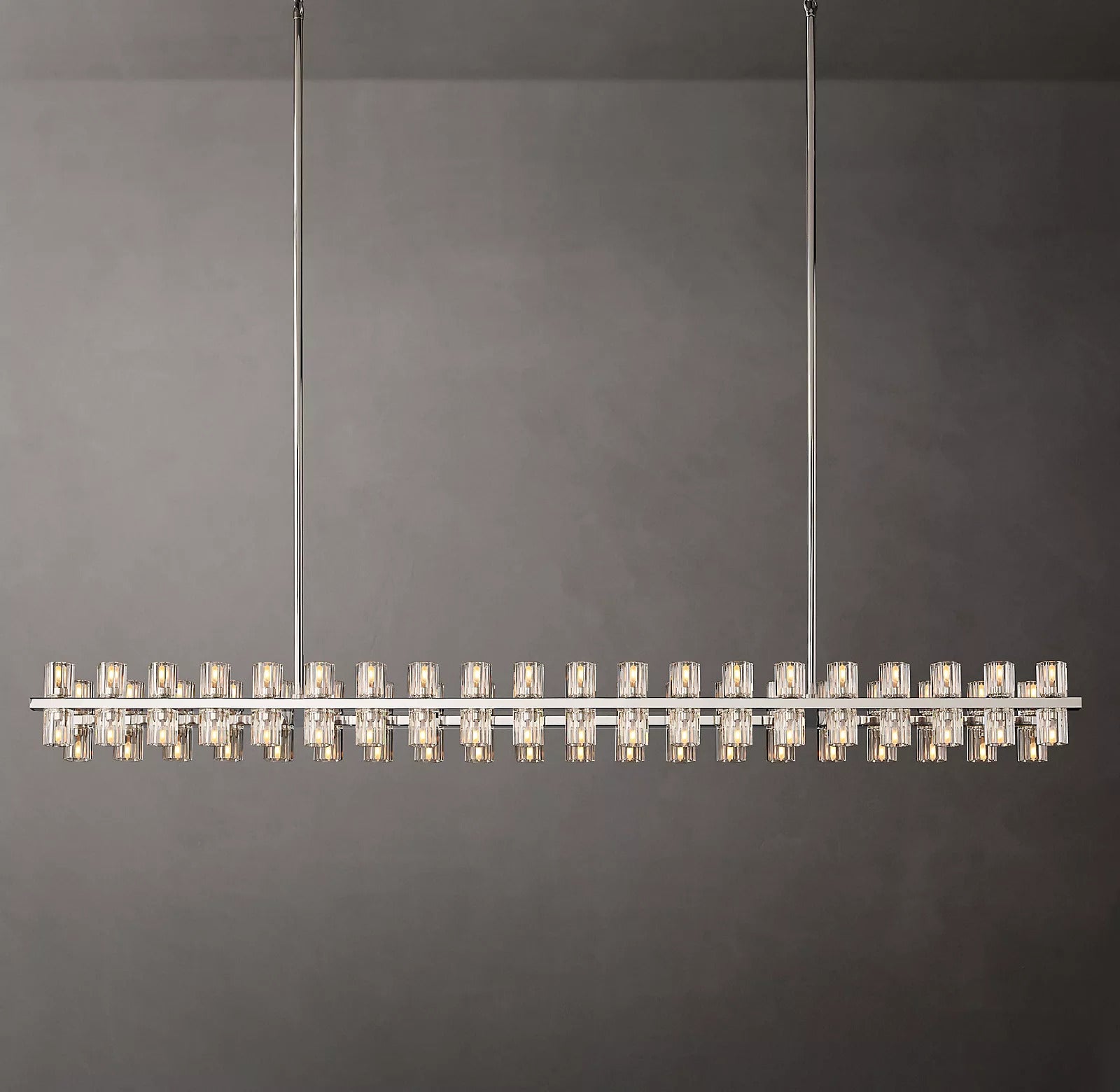 Arcahonk Crystal Rectangular Chandelier 54" 72"