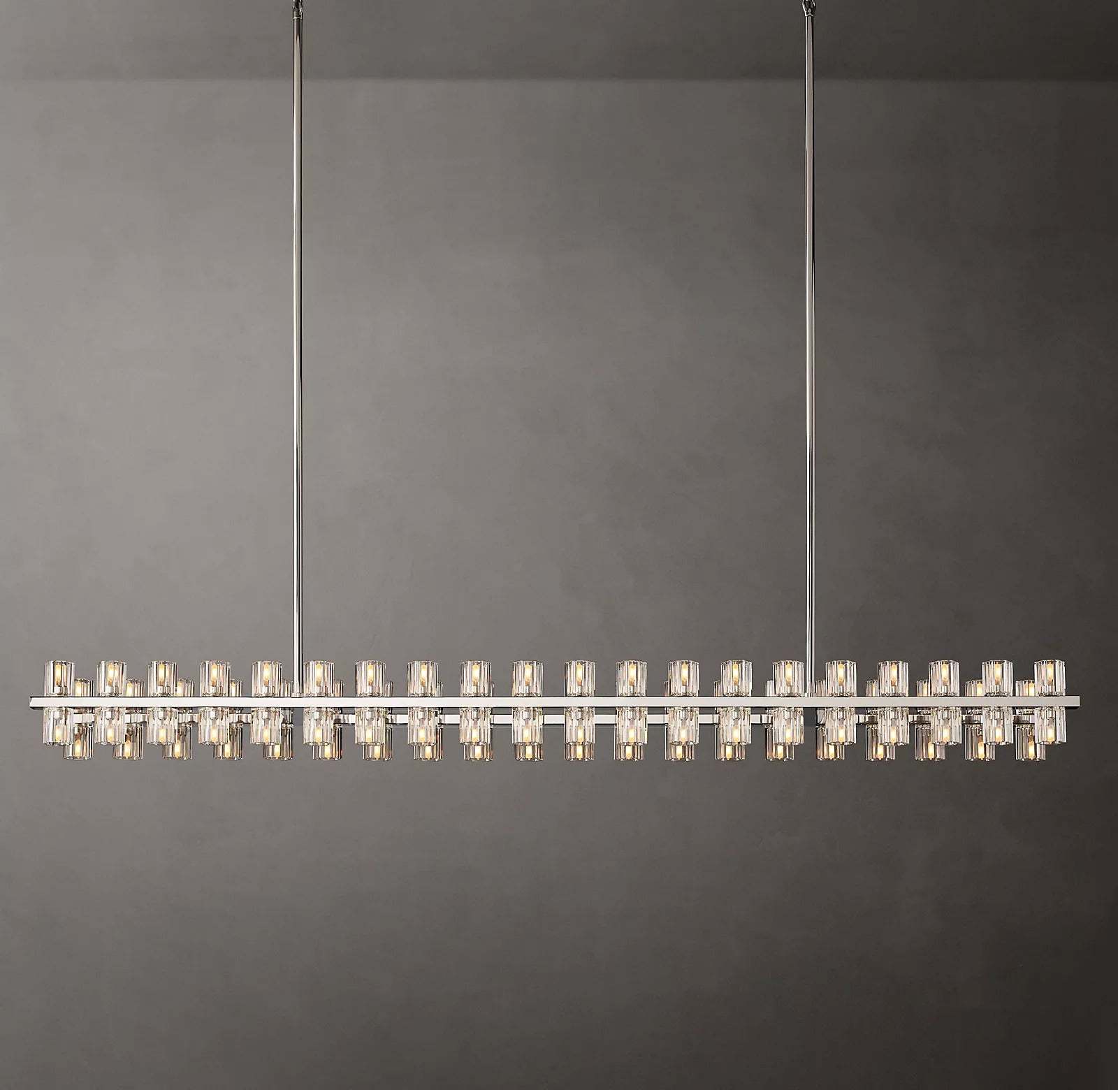 Arcahonk Crystal Rectangular Chandelier 54" 72"