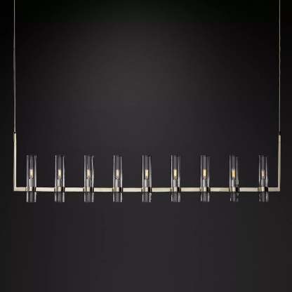 Ravalle Glass Linear Chandelier 72" L