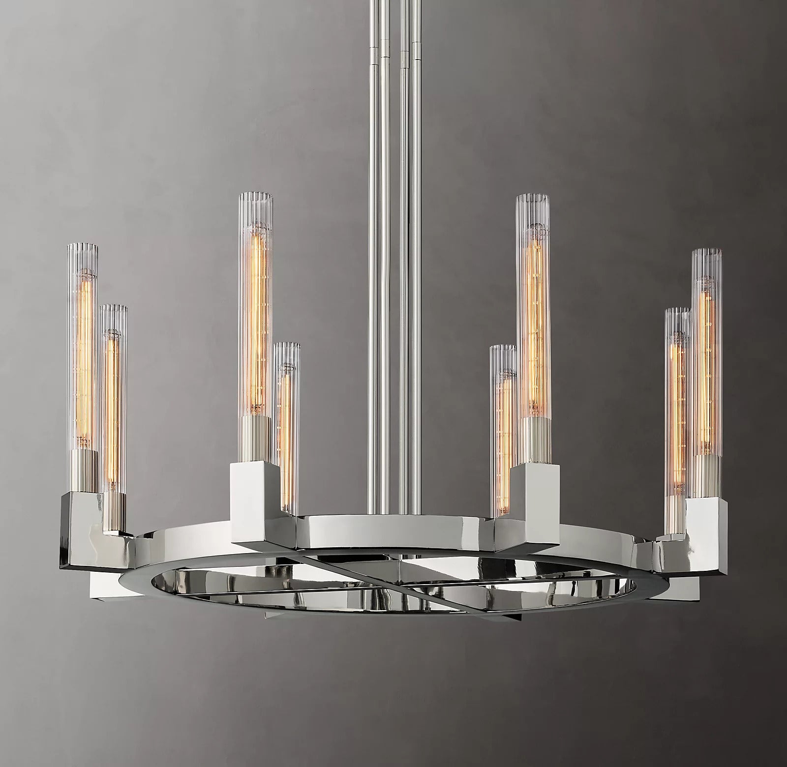 Candlestack Round Chandelier 36"