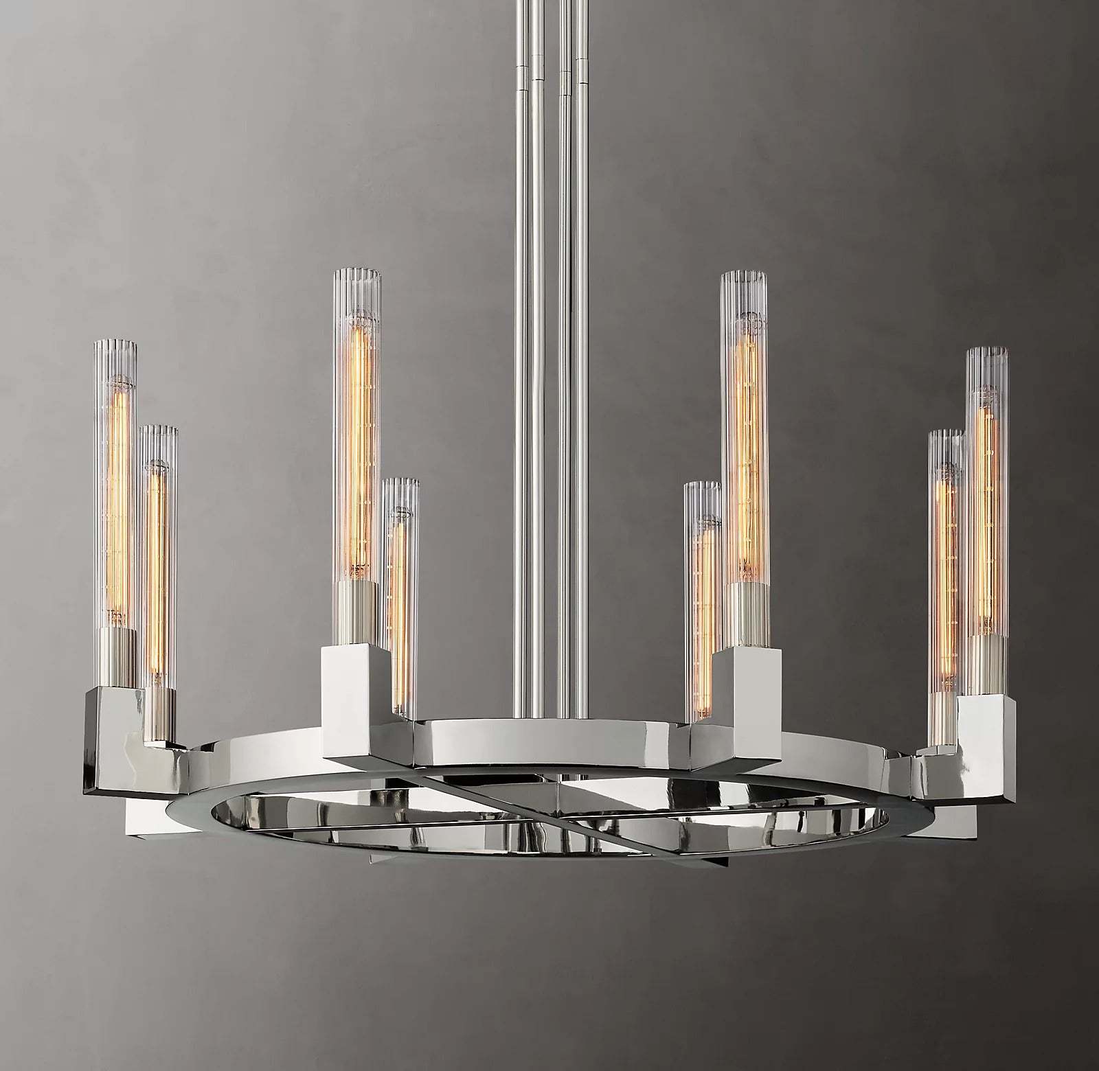 Candlestack Round Chandelier 36"