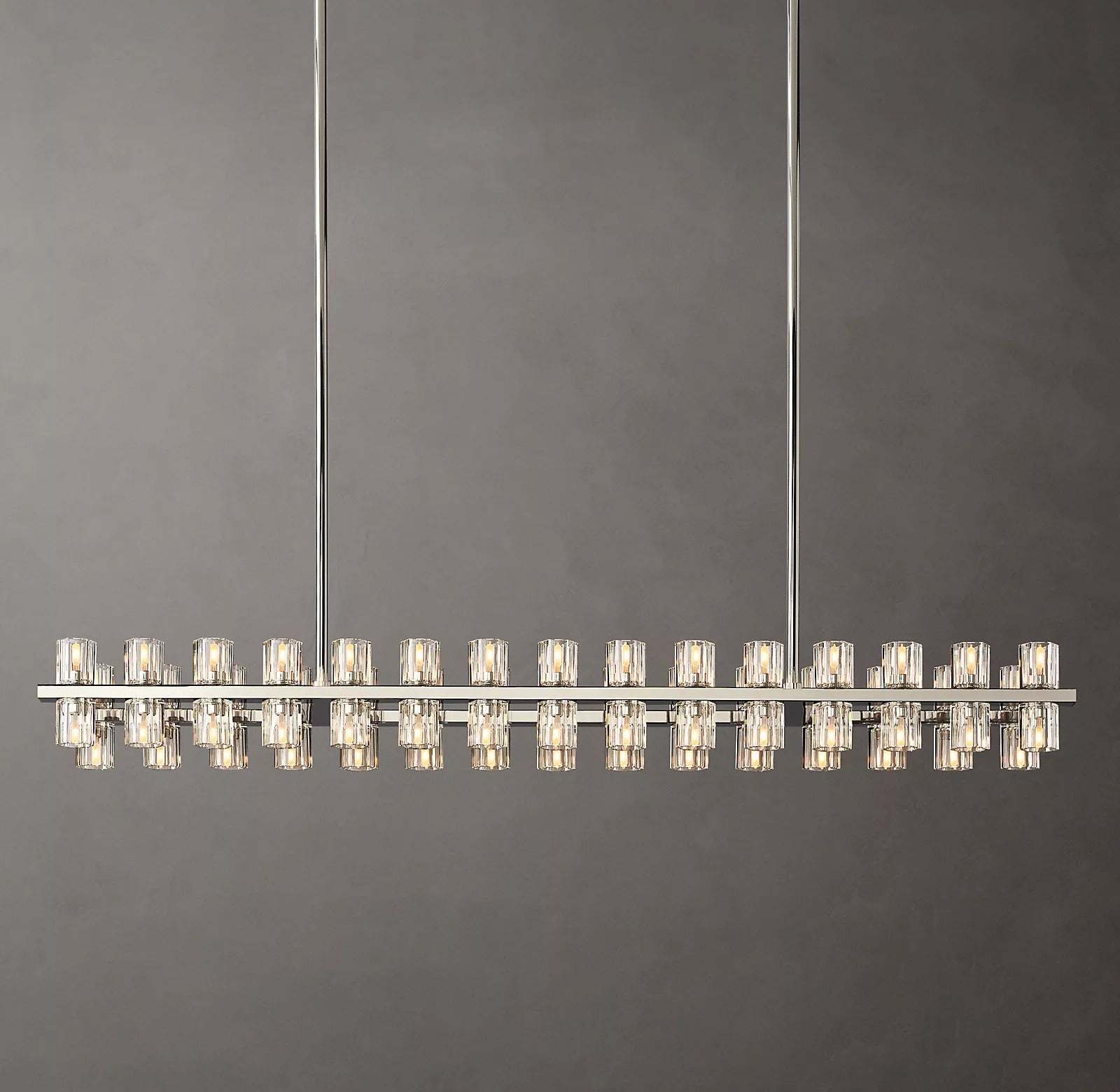 Arcahonk Crystal Rectangular Chandelier 54" 72"