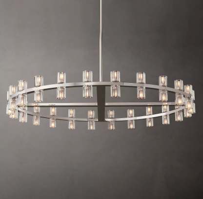 Arcahonk Crystal Round Chandelier 48"