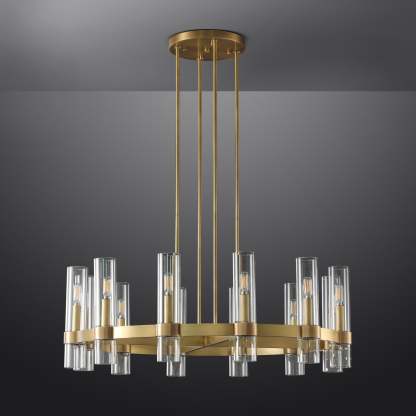 Ravalle Glass Round Chandelier 36"