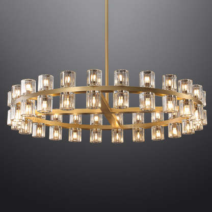 Arcahonk Crystal Round Chandelier 48"