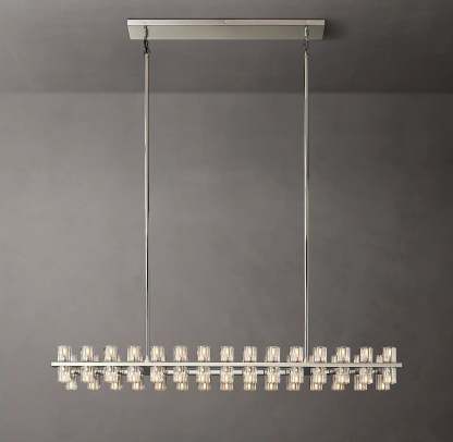 Arcahonk Crystal Rectangular Chandelier 54" 72"
